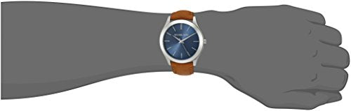 Michael Kors Slim Runway Analog Blue Dial Brown Leather Strap Watch For Men - MK8508