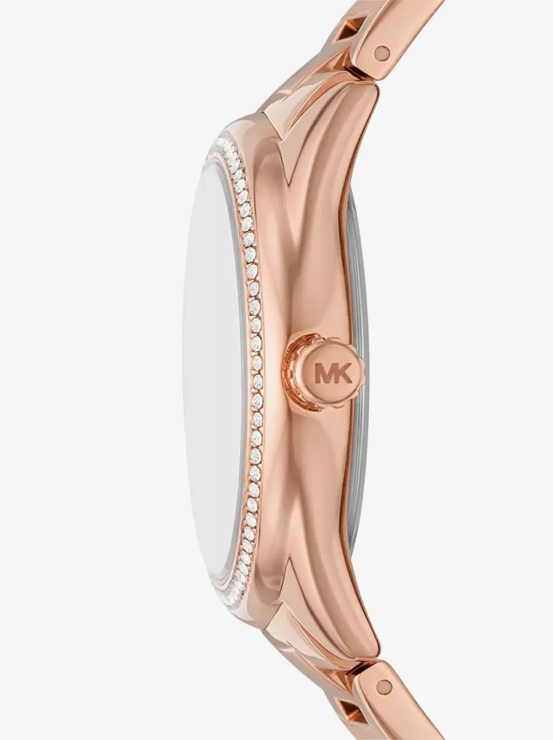 Michael Kors Janelle Quartz Maroon Dial Rose Gold Steel Strap Watch For Women - MK7382