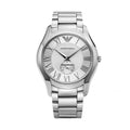 Emporio Armani Dress Quartz Silver Dial Silver Steel Strap Watch For Men - AR11084