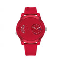 Tommy Hilfiger Denim Red Dial Red Rubber Strap Watch for Men - 1791557