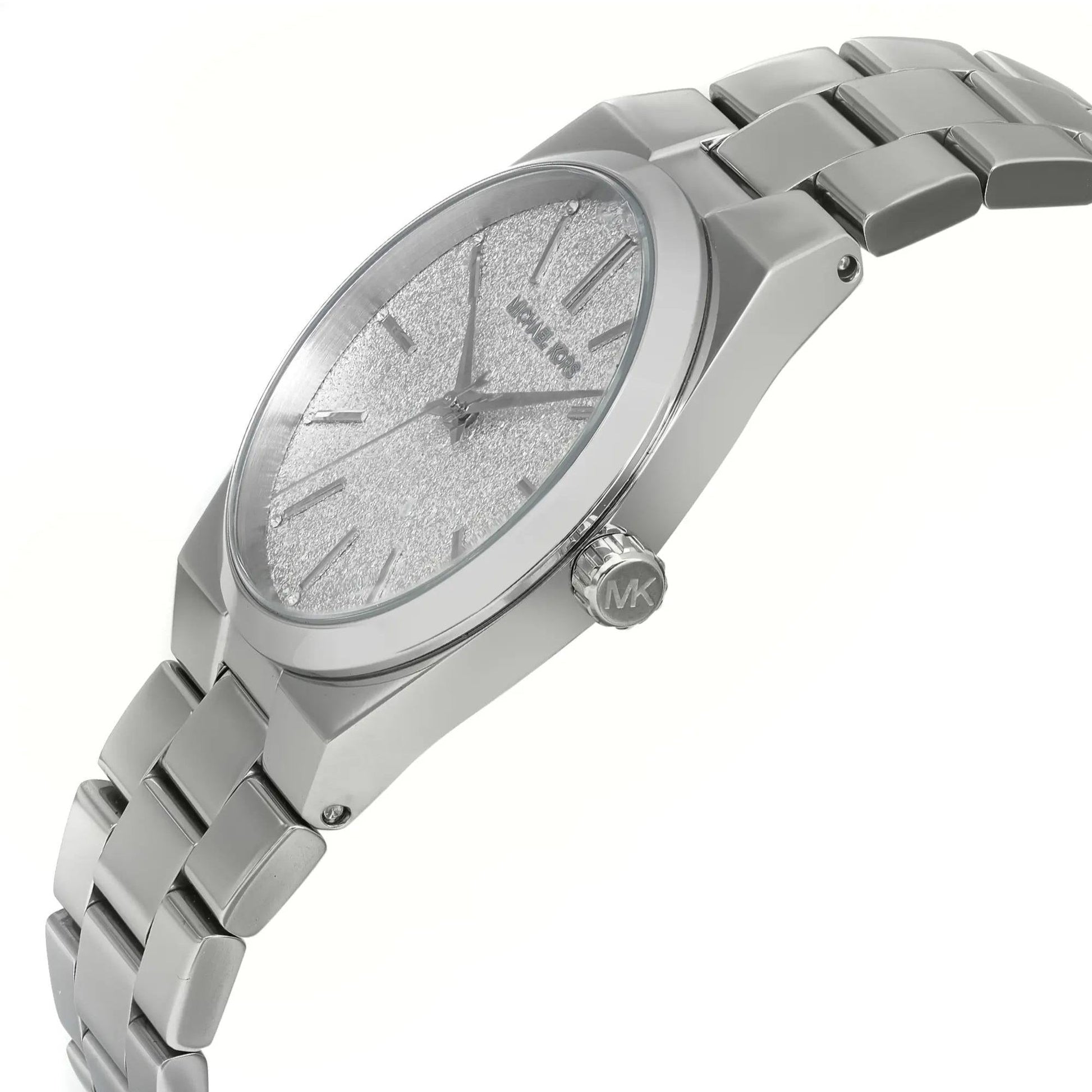 Michael Kors Channing Three Hand Silver Dial Silver Steel Strap Watch For Women - MK6626