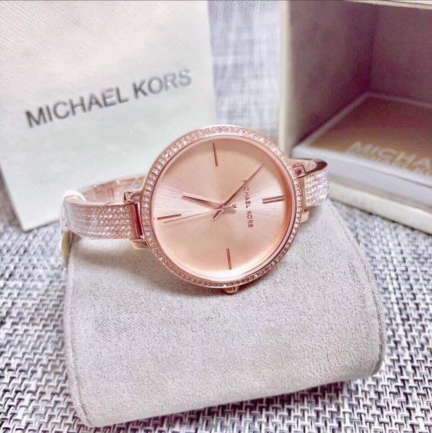 Michael Kors Jaryn Quartz Rose Gold Dial Rose Gold Steel Strap Watch For Women - MK3785