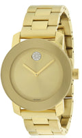 Movado Bold Gold Dial Yellow Gold Steel Strap Watch for Women - 3600104