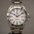 Tag Heuer Aquaracer Automatic White Dial Silver Steel Strap Watch for Men - WBD2111.BA0928