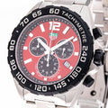 Tag Heuer Formula 1 Quartz Chronograph Red Dial Silver Steel Strap Watch for Men - CAZ101AN.BA0842