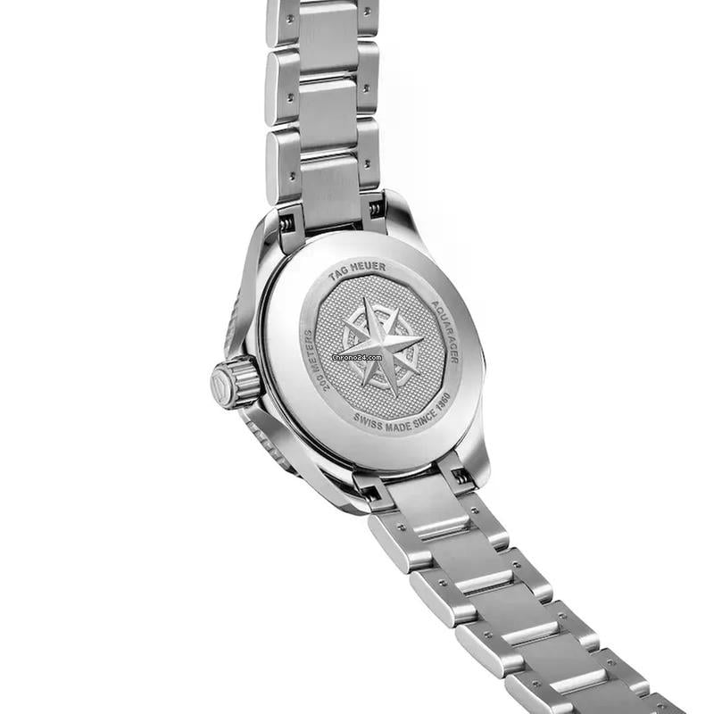 Tag Heuer Aquaracer Diamonds Mother of Pearl Dial Silver Steel Strap Watch for Women - WBD131B.BA0748