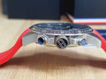 Tommy Hilfiger Decker Quartz Black Dial Red Rubber Strap Watch for Men - 1791351