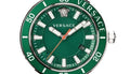 Versace Greca Sport Quartz Green Dial Silver Steel Strap Watch For Men - VEZ300421