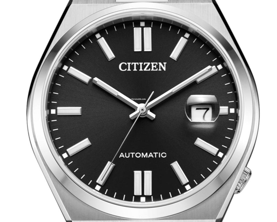 Citizen Tsuyosa Automatic Black Dial Silver Steel Strap Watch For Men - NJ0150-81E