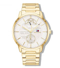 Tommy Hilfiger Hunter White Dial Gold Stainless Steel Strap Watch for Men - 1791609