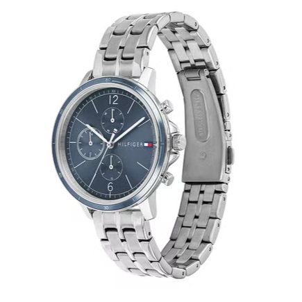 Tommy Hilfiger Casual Quartz Blue Dial Silver Steel Strap Watch For Women - 1782188