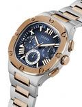 Guess Headliner Multifunction Blue Dial Two Tone Steel Strap Watch For Men - GW0572G4