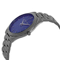 Michael Kors Slim Runway Blue Dial Grey Steel Strap Watch For Men - MK8584