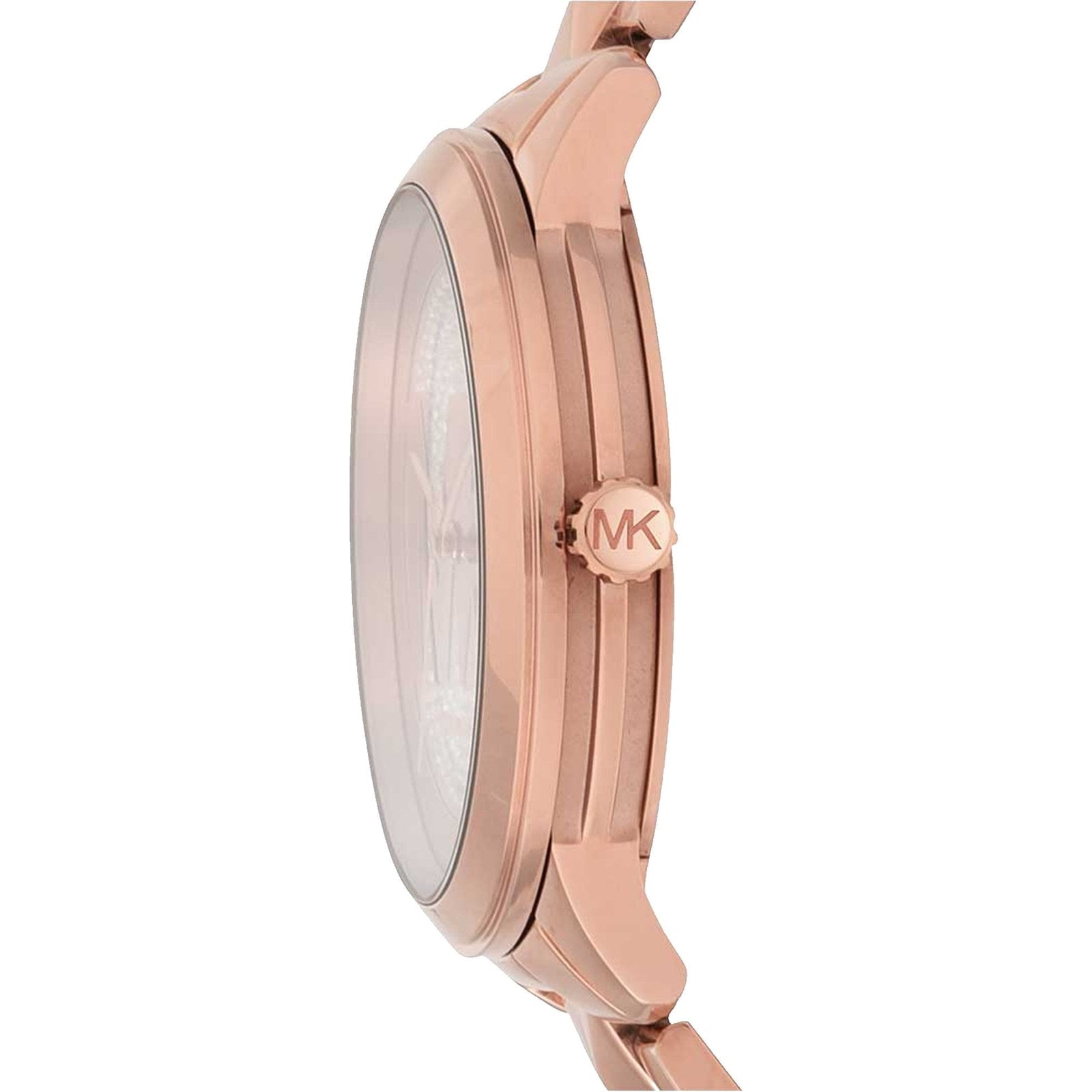 Michael Kors Runway Mercer Quartz Rose Gold Dial Rose Gold Steel Strap Watch For Women - MK6736