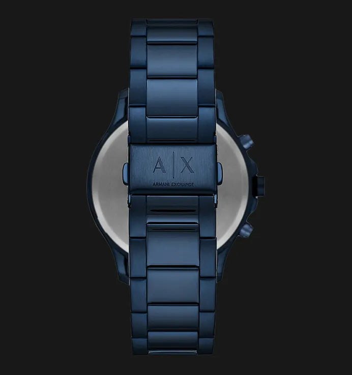 Armani Exchange Hampton Chronograph Blue Dial Blue Steel Strap Watch For Men - AX2430