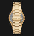 Michael Kors Lennox Three Hand Crystals White Dial Gold Steel Strap Watch For Women - MK6991