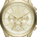 Armani Exchange Drexler Chronograph Gold Dial Gold Steel Strap Watch For Men - AX2602