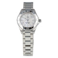 Tag Heuer Aquaracer Quartz Mother of Pearl White Dial Silver Steel Strap Watch for Women - WBD1411.BA0741