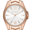 Michael Kors Whitney Quartz White Dial Rose Gold Steel Strap Watch For Women - MK6694