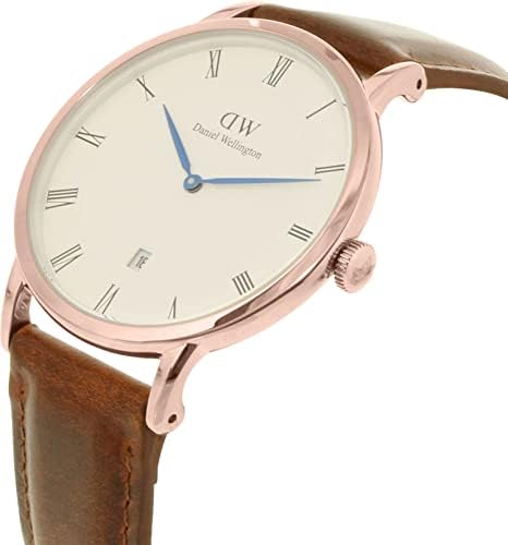 Daniel Wellington Dapper St Mawes White Dial Brown Leather Strap Watch For Men - DW00100083