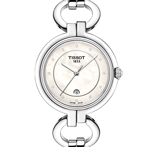 Tissot T Trend Flamingo Mother of Pearl White Dial Silver Steel Strap Watch for Women - T094.210.11.116.00