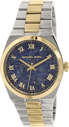 Michael Kors Channing Blue Dial Two Tone Steel Strap Watch For Women - MK5893