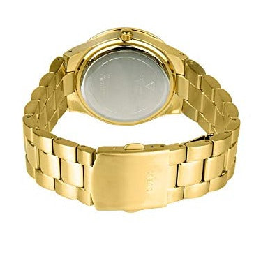 Guess Glisten Analog Gold Dial Gold Steel Strap Watch For Women - W13576l1