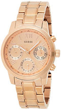 Guess Mini Sunrise Chronograph Quartz Rose Gold Dial Rose Gold Steel Strap Watch For Women - W0448L3