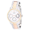 Guess Mini Sunrise Analog Silver Dial Two Tone Steel Strap Watch For Women - W0448L4