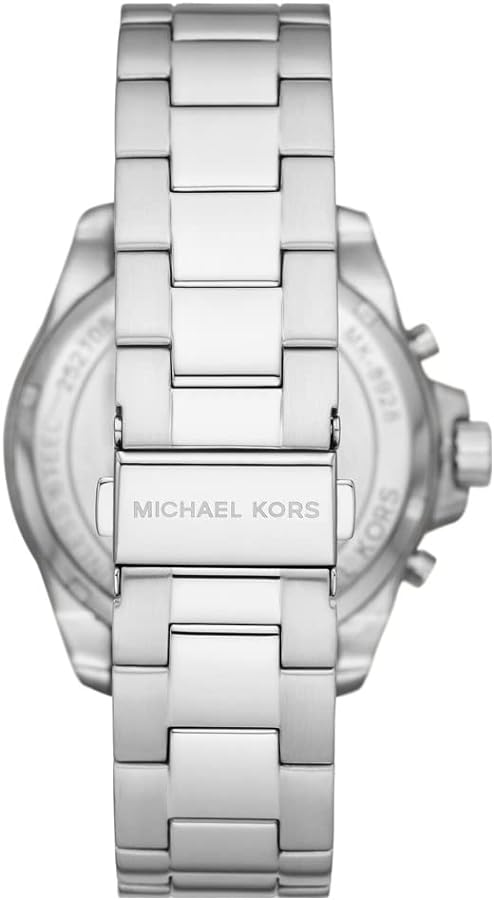 Michael Kors Wren Chronograph Black Dial Silver Steel Strap Watch For Men - MK8880