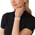 Michael Kors Slim Runway Analog Rose Gold Dial Rose Gold Steel Strap Watch For Women - MK4733