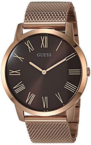 Guess Analog Brown Dial Brown Mesh Bracelet Watch for Men - GW0074G1