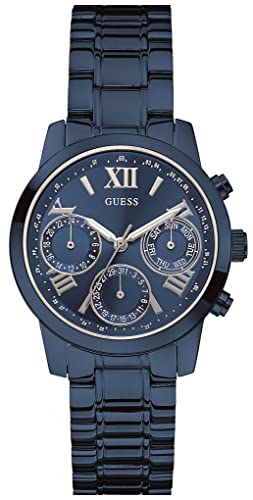 Guess F14 Chronograph Analog Blue Dial Blue Steel Strap Watch For Women - W0448L5