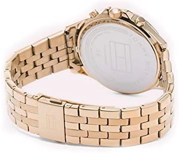 Tommy Hilfiger Ari Multifunction Diamonds Silver Dial Gold Steel Strap Watch for Women - 1781977