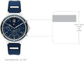 Tommy Hilfiger Eve Chronograph Quartz Blue Dial Blue Rubber Strap Watch For Women - 1782281