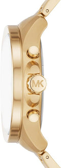 Michael Kors Wren Chronograph Gold Dial Gold Steel Strap Watch For Men - MK8928