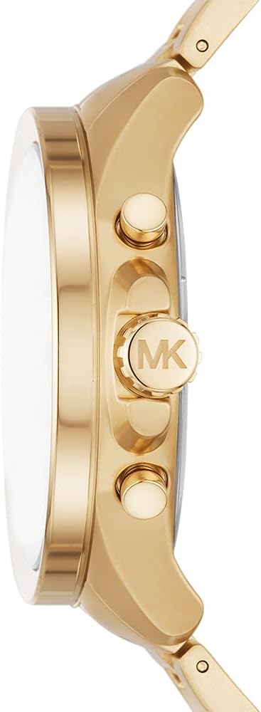 Michael Kors Wren Chronograph Gold Dial Gold Steel Strap Watch For Men - MK8928