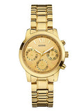 Guess Mini Sunrise Quartz Gold Dial Gold Steel Strap Watch For Women - W0448L2