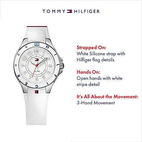 Tommy Hilfiger White Dial White Rubber Strap Watch for Women - 1781271