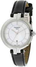 Tissot T Lady Flamingo Mother of Pearl Dial Black Leather Strap Watch for Women - T094.210.16.111.00