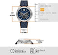 Michael Kors Brecken Chronograph Blue Dial Blue Silicone Strap Watch For Men - MK8923