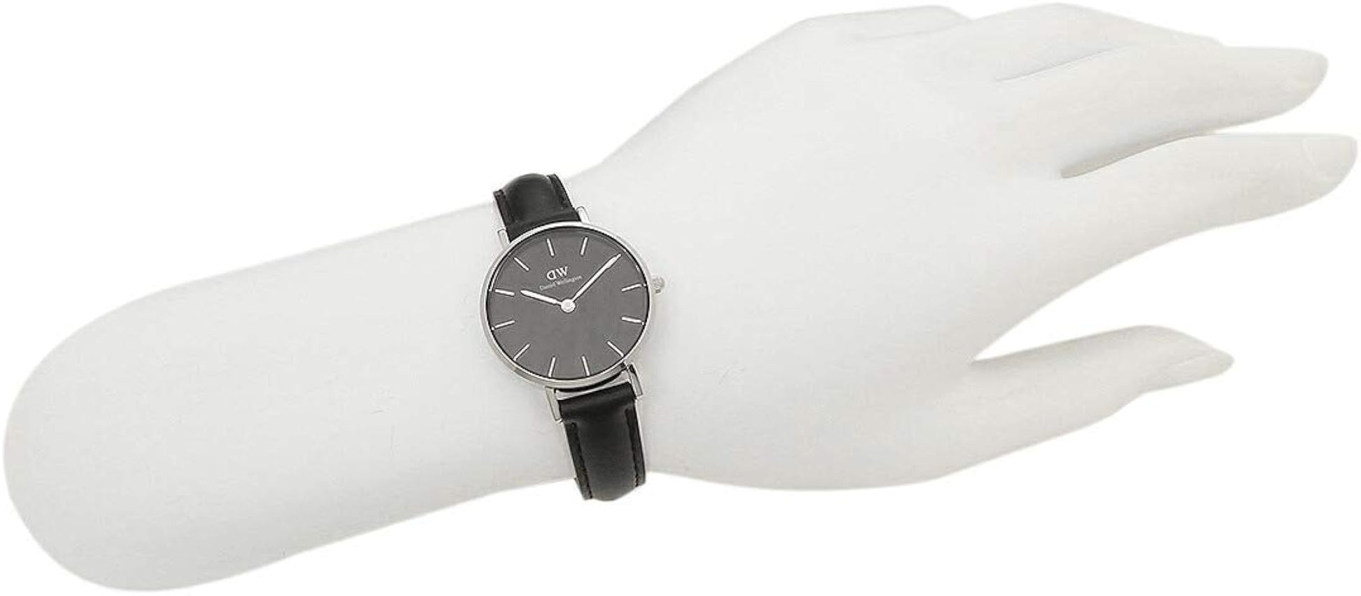 Daniel Wellington Classic Petite Sheffield Black Dial Black Leather Strap Watch For Women - DW00100236