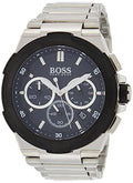 Hugo Boss Supernova Chronograph Black Dial Silver Steel Strap Watch for Men - 1513359
