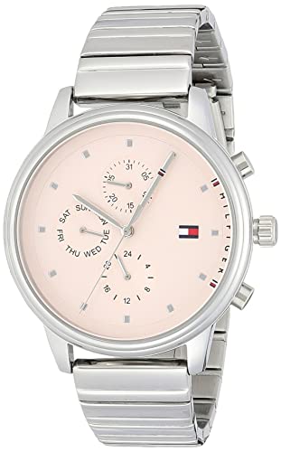 Tommy Hilfiger Blake Pink Dial Silver Steel Strap Watch for Women - 1781904