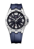 Tommy Hilfiger Drew Black Dial Black Rubber Strap Watch for Men - 1791062