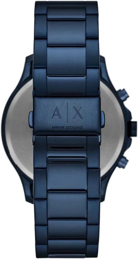 Armani Exchange Hampton Chronograph Blue Dial Blue Steel Strap Watch For Men - AX2430