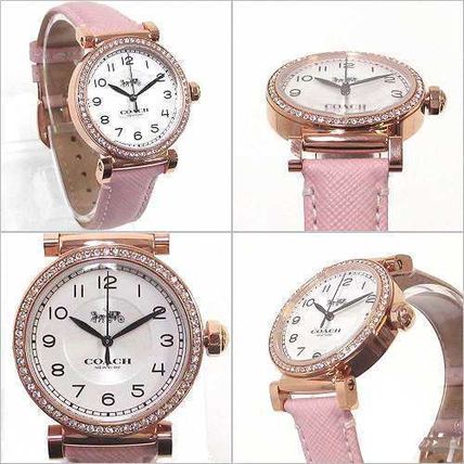 Coach Madison White Dial Pink Leather Strap Watch for Women - 14503395