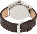 Tommy Hilfiger Austin Grey Dial Brown Leather Strap Watch for Men - 1791637