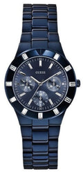 Guess Glisten Analog Blue Dial Blue Steel Strap Watch for Women - W0027L3