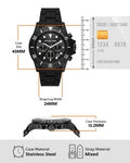 Michael Kors Everest Chronograph Black Dial Black Silicone Strap Watch For Men - MK8980